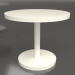 3d model Dining table DT 012 (D=900x750, white plastic color) - preview