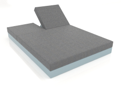 Bed with back 140 (Blue gray)