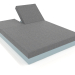 3d модель Кровать со спинкой 140 (Blue grey) – превью