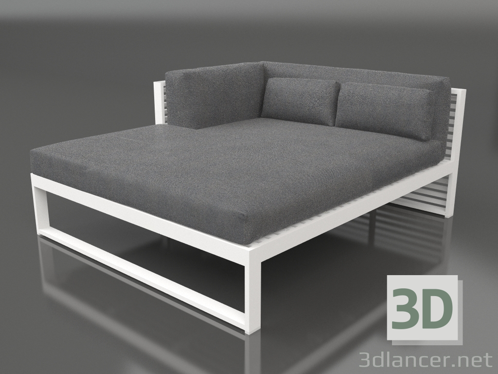 3D modeli XL modüler kanepe, sol bölüm 2 (Beyaz) - önizleme