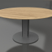 modèle 3D Table à manger Ø150 (Anthracite, bois Iroko) - preview