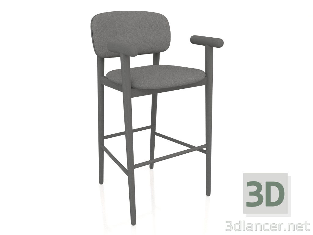 3D Modell Barhocker mit Armlehnen Mild (01) - Vorschau