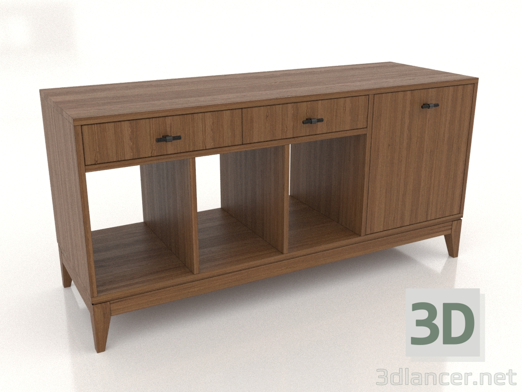 3d model Universal turntable stand 1300 mm (light walnut) - preview