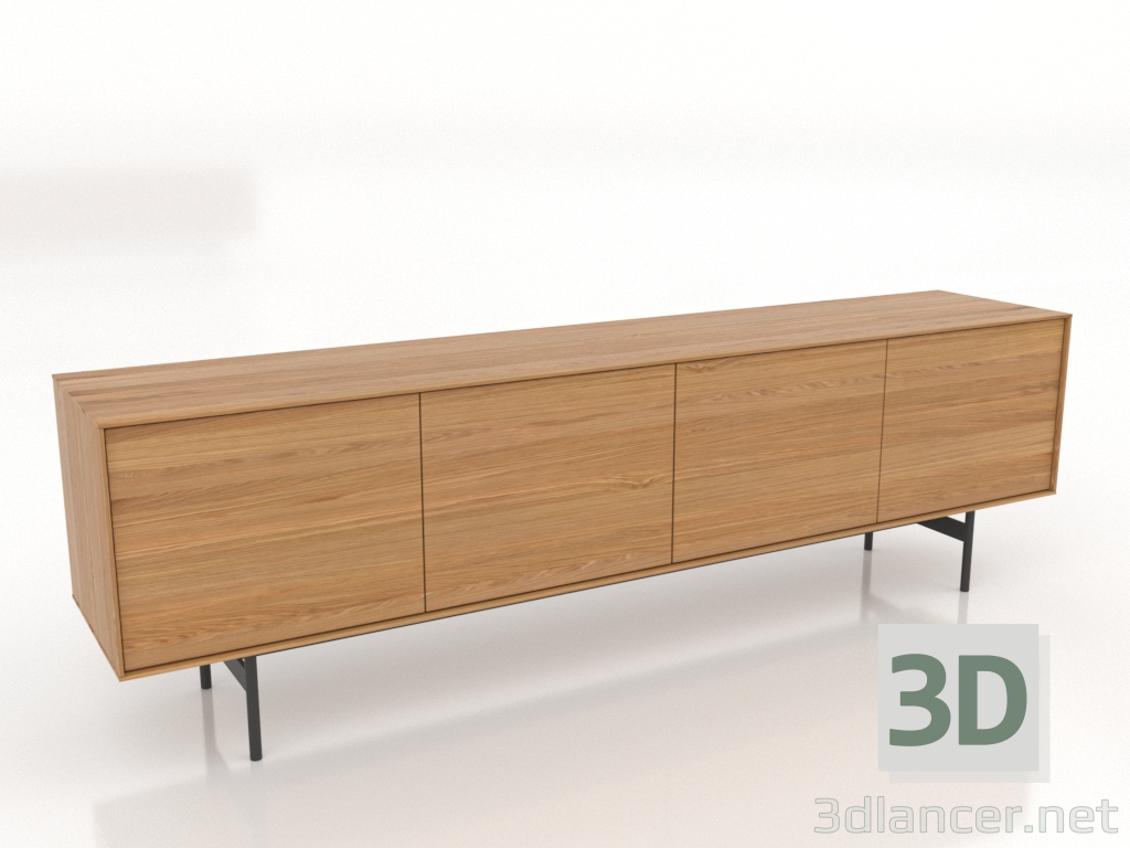 modèle 3D Meuble TV LARGE 2000 mm (chêne naturel) - preview modèle 3D Meuble TV LARGE 2000 mm (chêne naturel) - preview