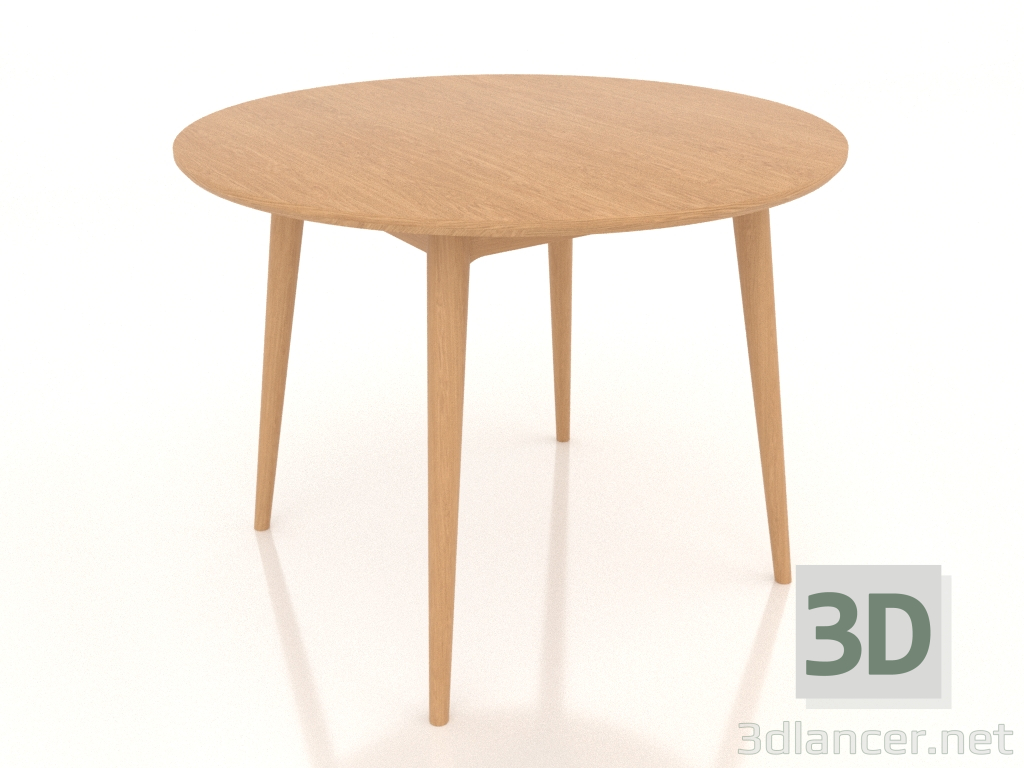 modèle 3D Table à manger ronde Ekarma 1000 mm (chêne naturel) - preview