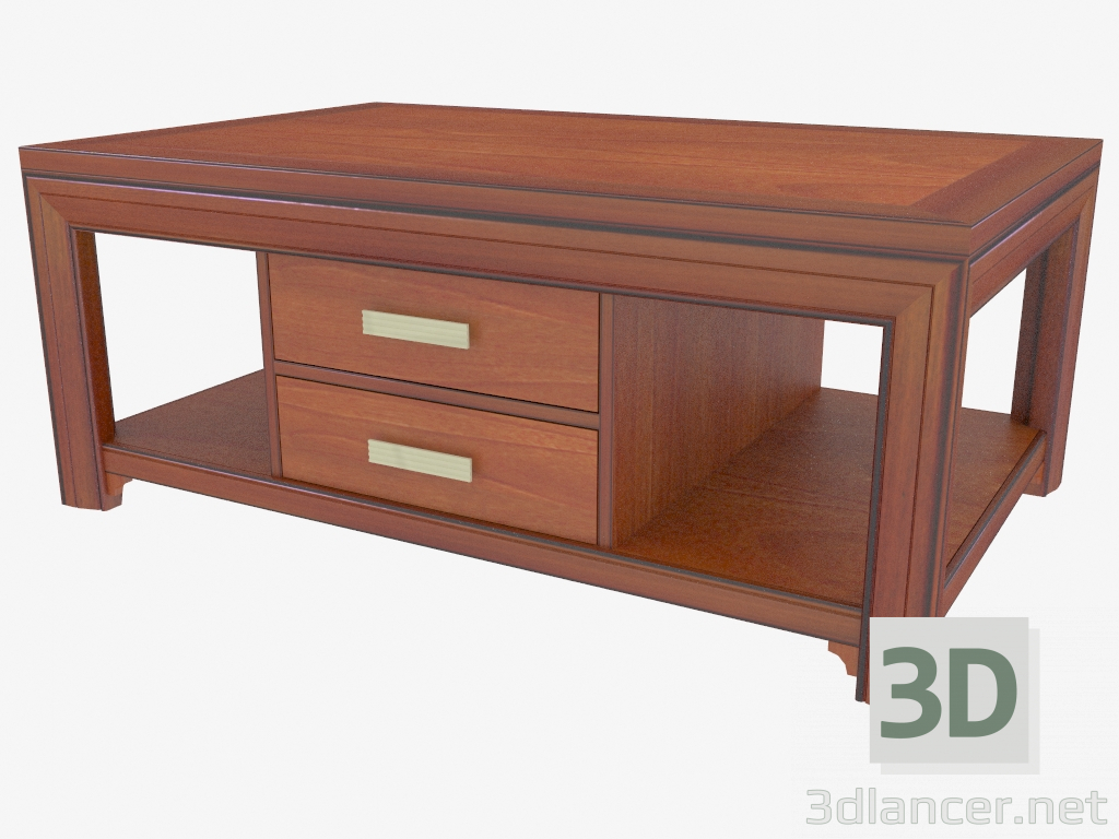 modèle 3D Table basse avec deux tiroirs LG216 - preview