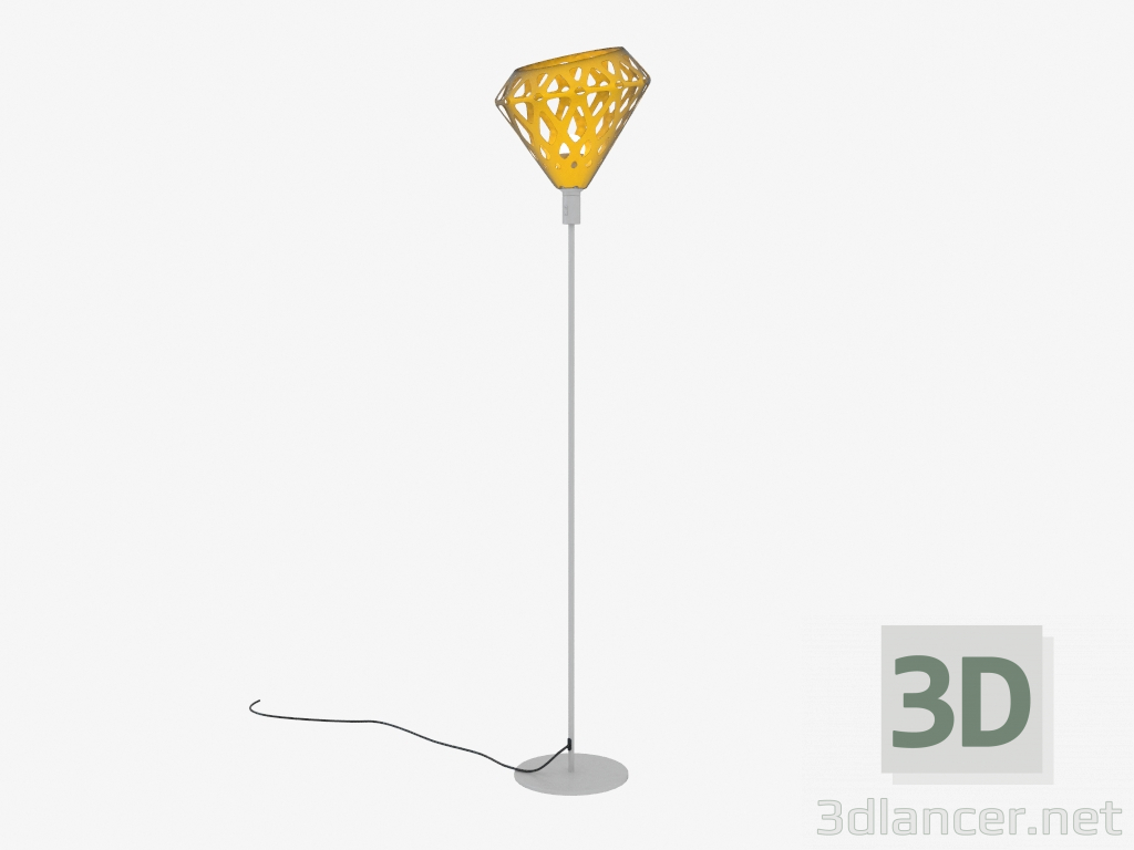 3d model Lámpara de pie (luz amarilla 2.1) - vista previa
