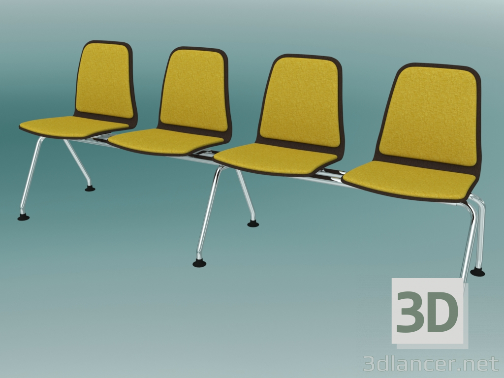 3d model Four-seater bench (K31L4) - preview