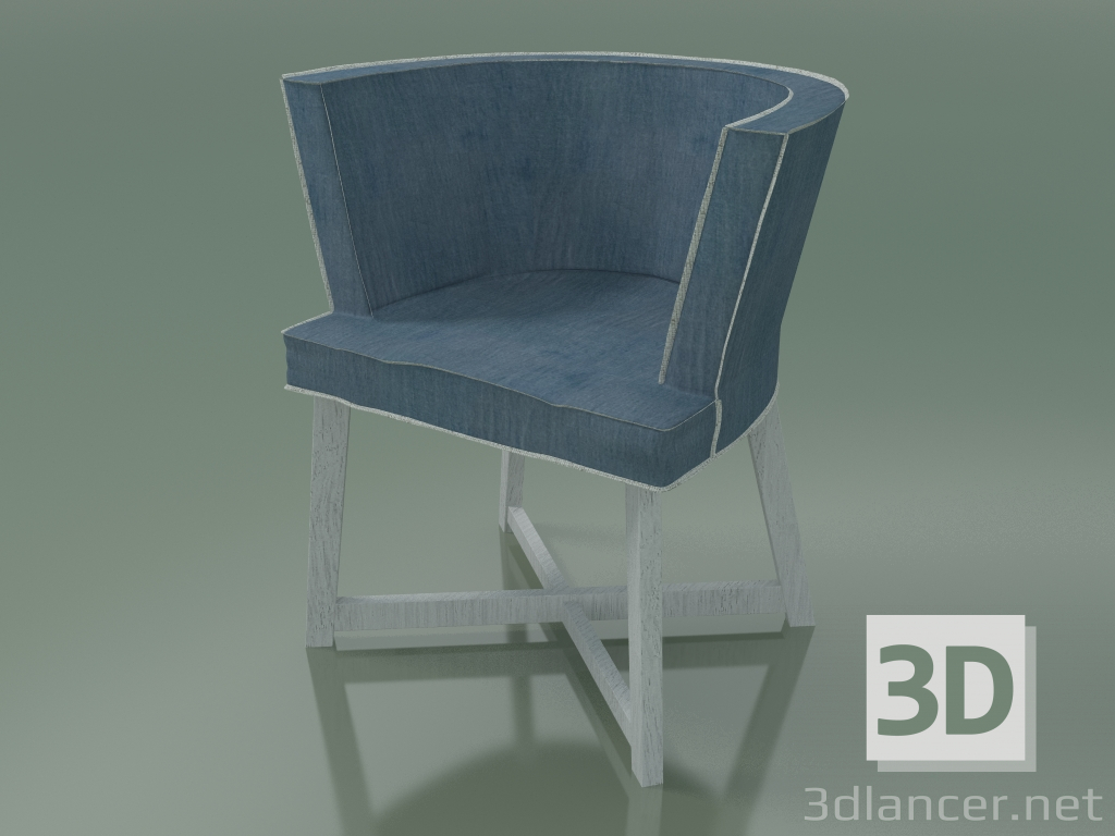 3D modeli Yarım daire koltuk (26, Beyaz) - önizleme