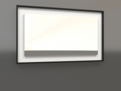 Espelho ZL 18 (750x450, branco, madeira preta)