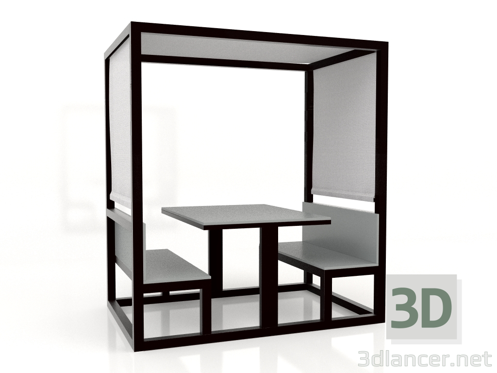 3D Modell Esszimmerkabine (Schwarz) - Vorschau