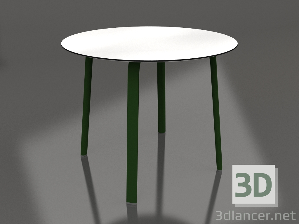 modello 3D Tavolo da pranzo rotondo Ø90 (Verde bottiglia) - anteprima