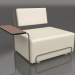 3d model Lounge chair with left armrest (Bronze) - preview