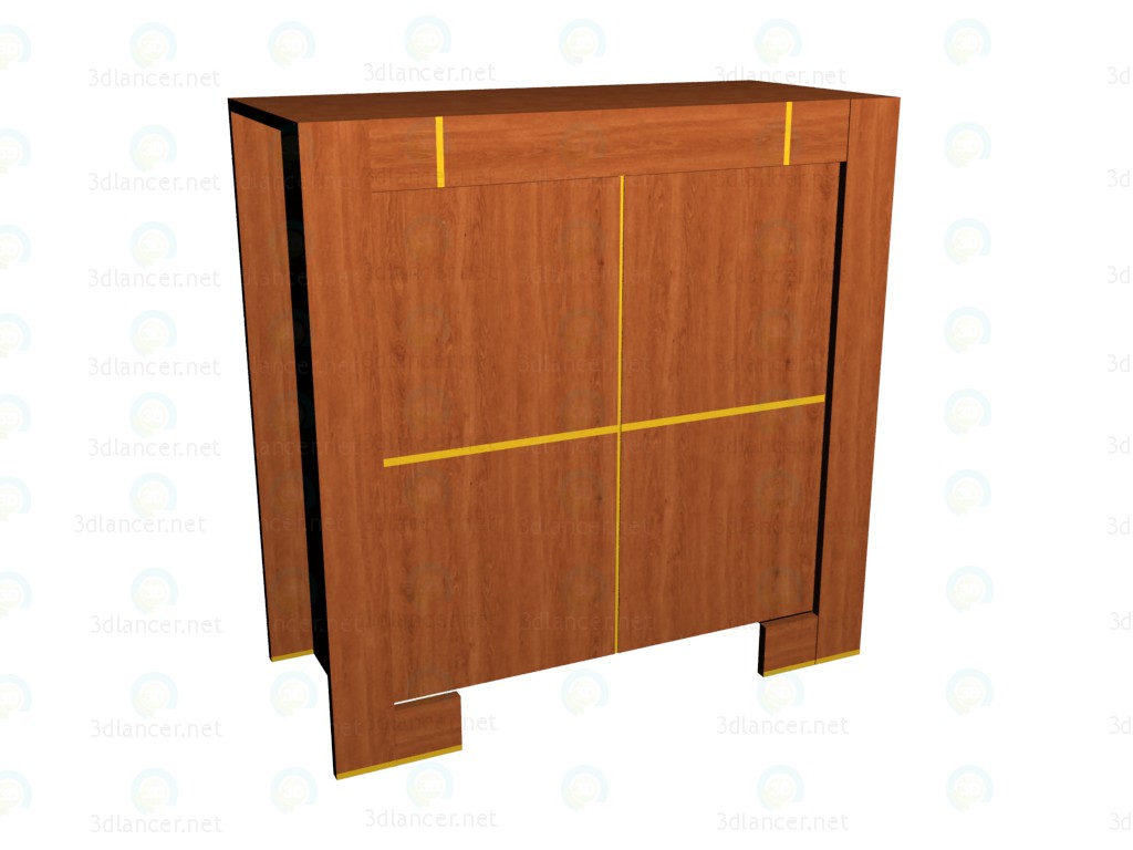 3d model Cajonera de 2 puertas - vista previa