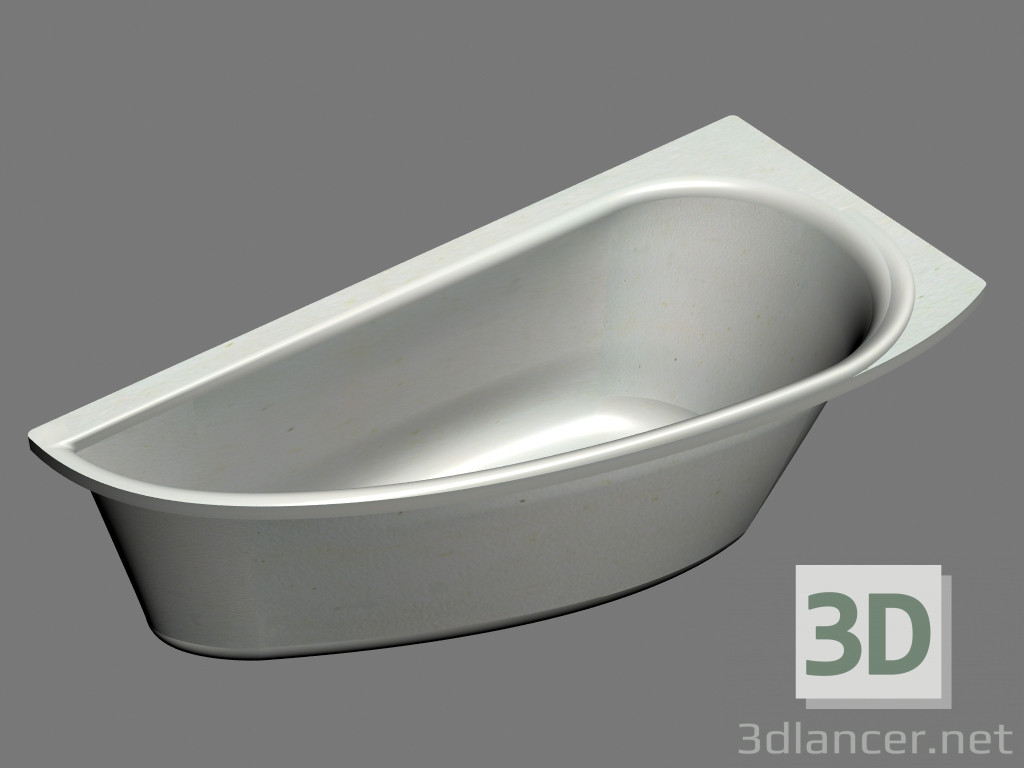 3d модель Асимметричная ванна Avocado 160 R – превью