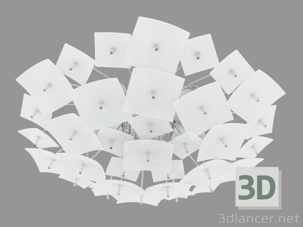 modello 3D Lampadario (C110234 7white) - anteprima