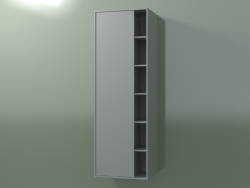 Armario de pared con 1 puerta izquierda (8CUCEDS01, Silver Grey C35, L 48, P 36, H 144 cm)