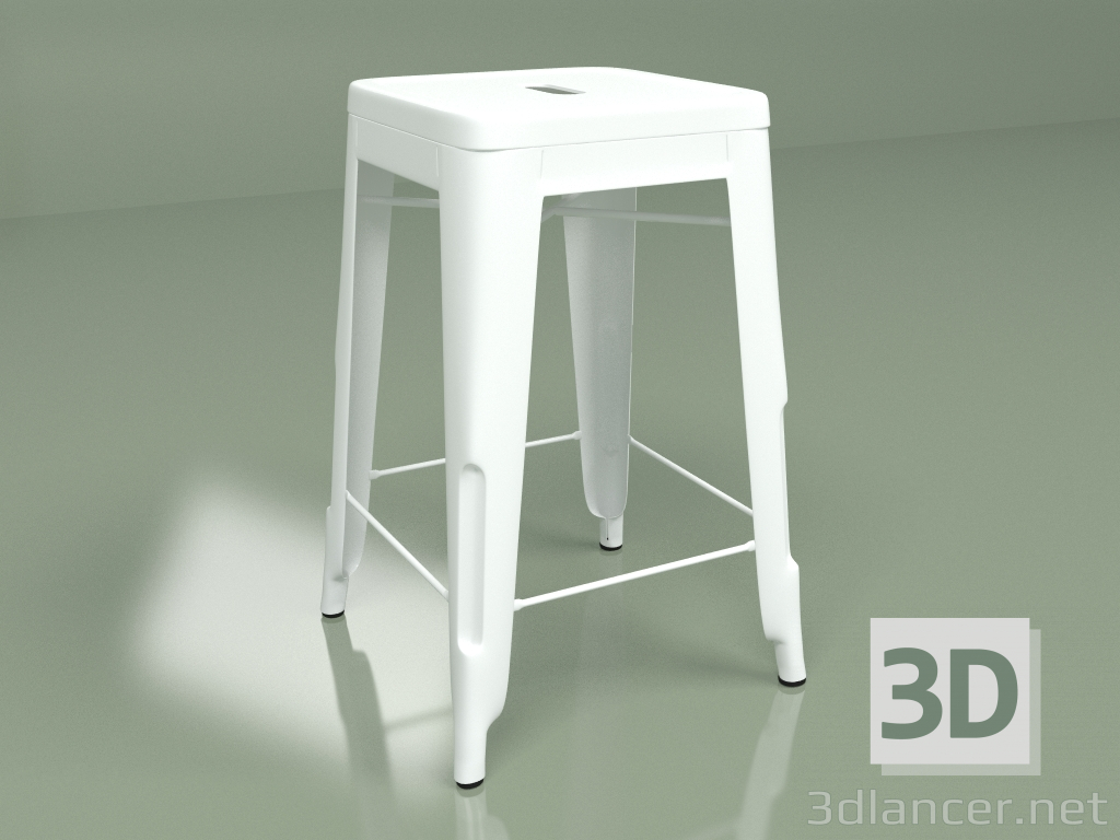 Modelo 3d Cadeira semi-bar Cor Marais (branca) - preview
