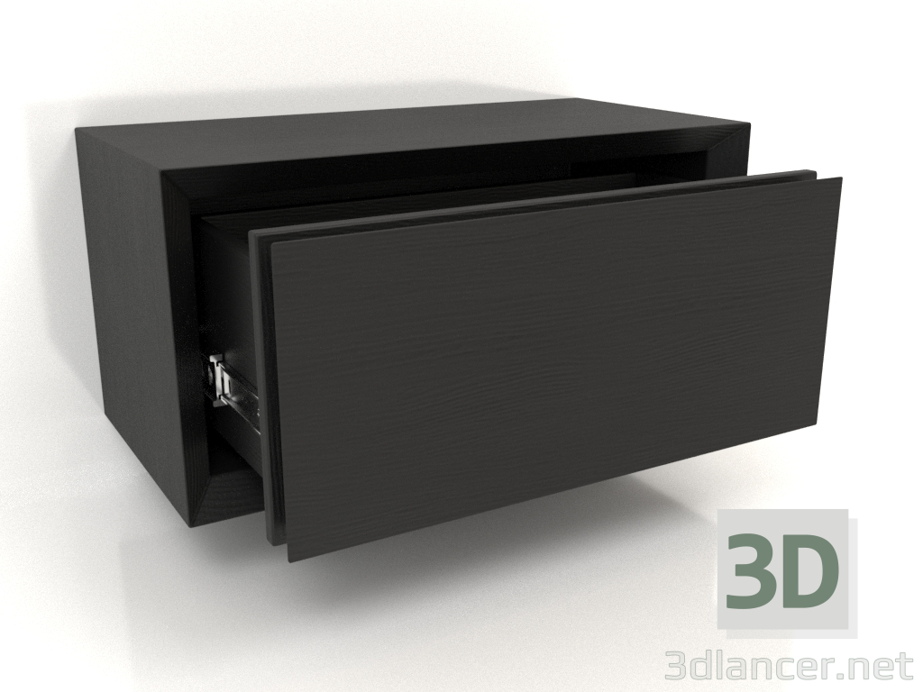 3d model Mueble TM 011 (abierto) (400x200x200, madera negro) - vista previa