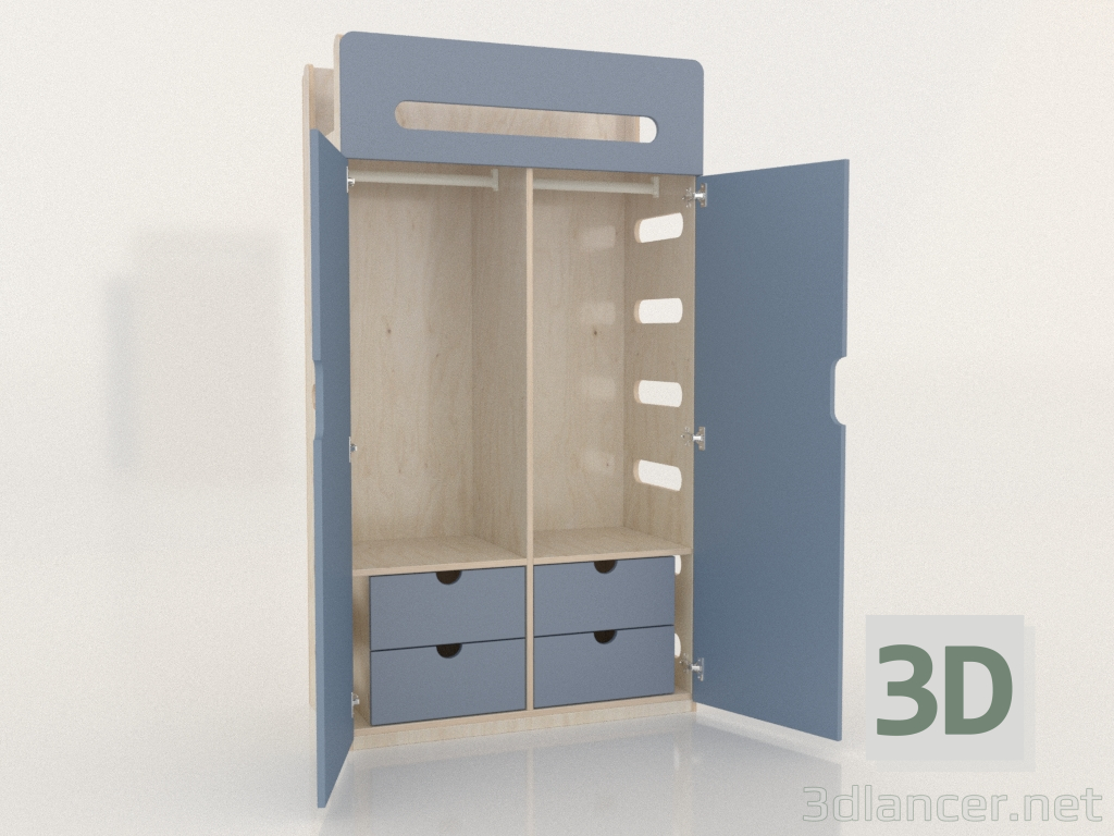 3D Modell Kleiderschrank offen MOVE WE (WAMWE1) - Vorschau