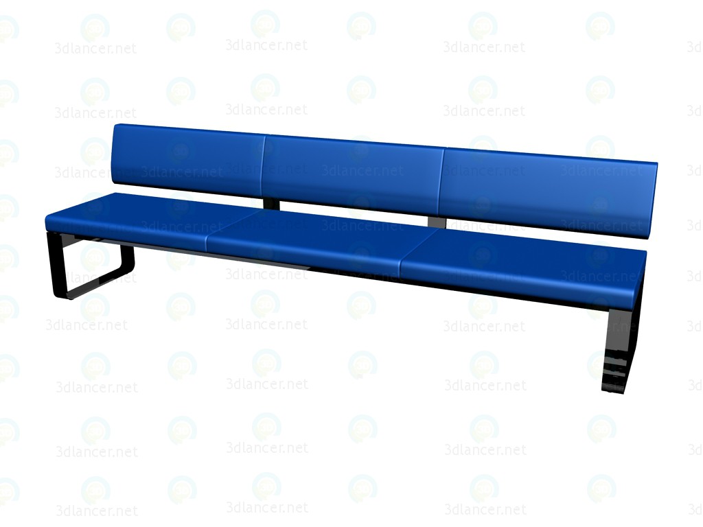 3d model Bench with backrest RB220 4 - preview