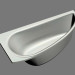 3D Modell Asymmetrische Badewanne Avocado 160 L - Vorschau