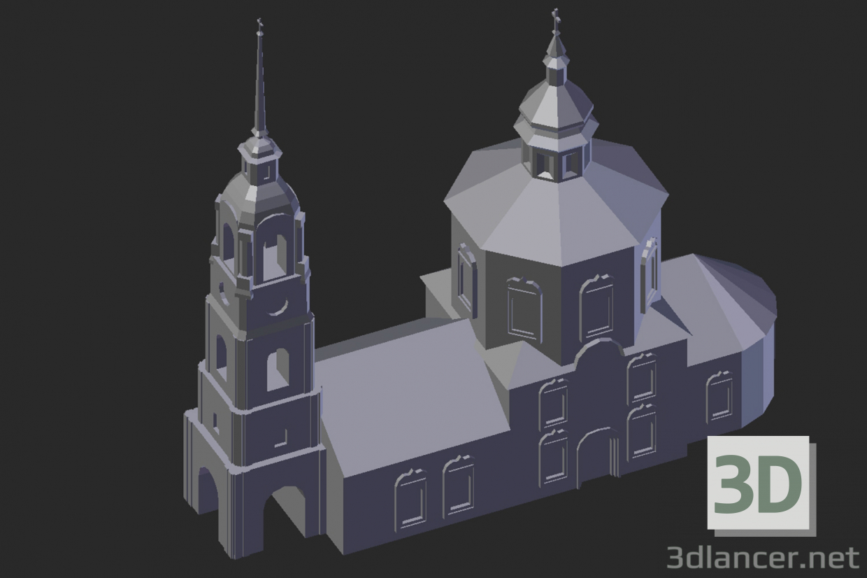 Modelo 3d Suzdal Igreja Borisoglebskaya - preview