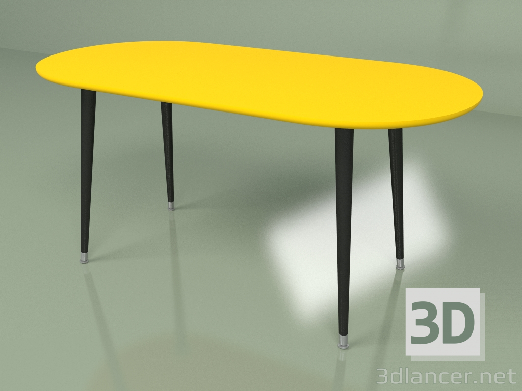 modello 3D Tavolino Vernice sapone (giallo senape) - anteprima