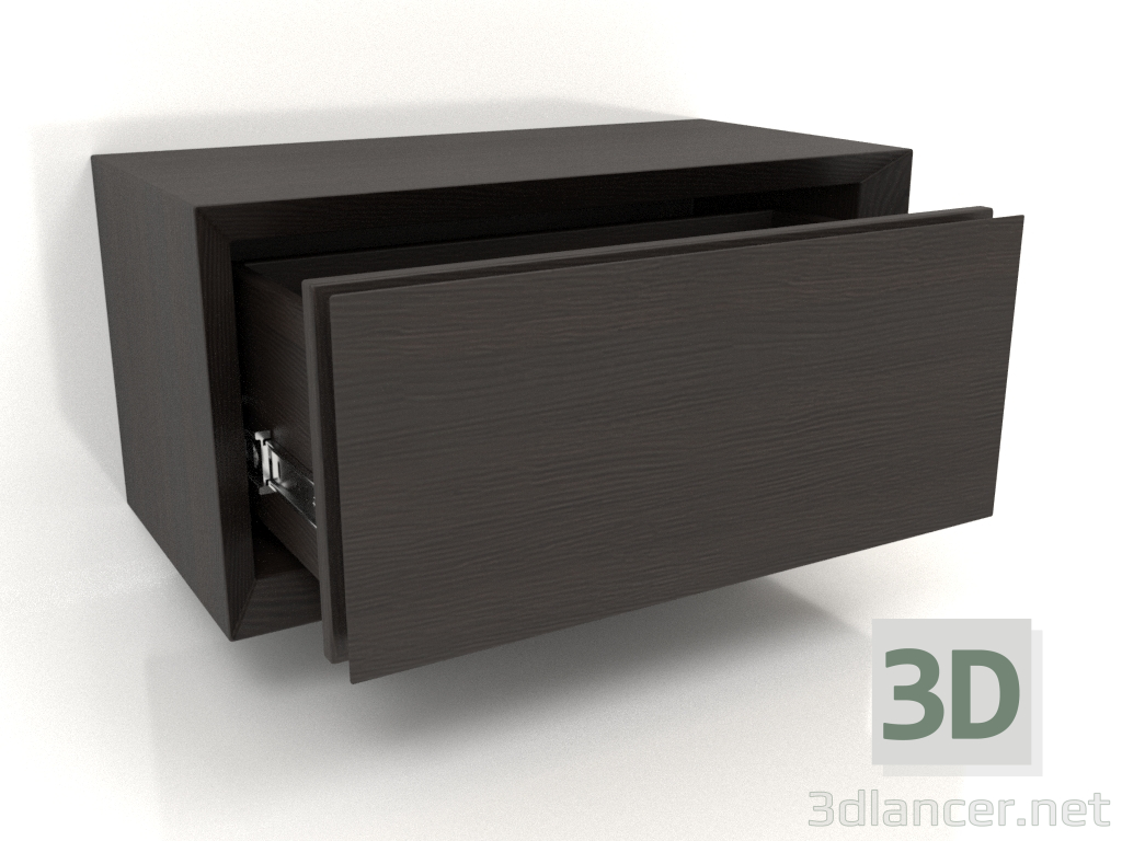 3d model Mueble TM 011 (abierto) (400x200x200, madera marrón oscuro) - vista previa
