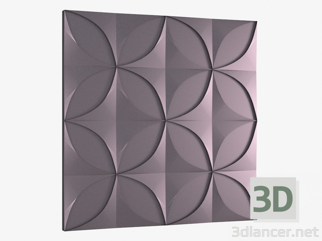 modello 3D Pannello decorativo murale - anteprima