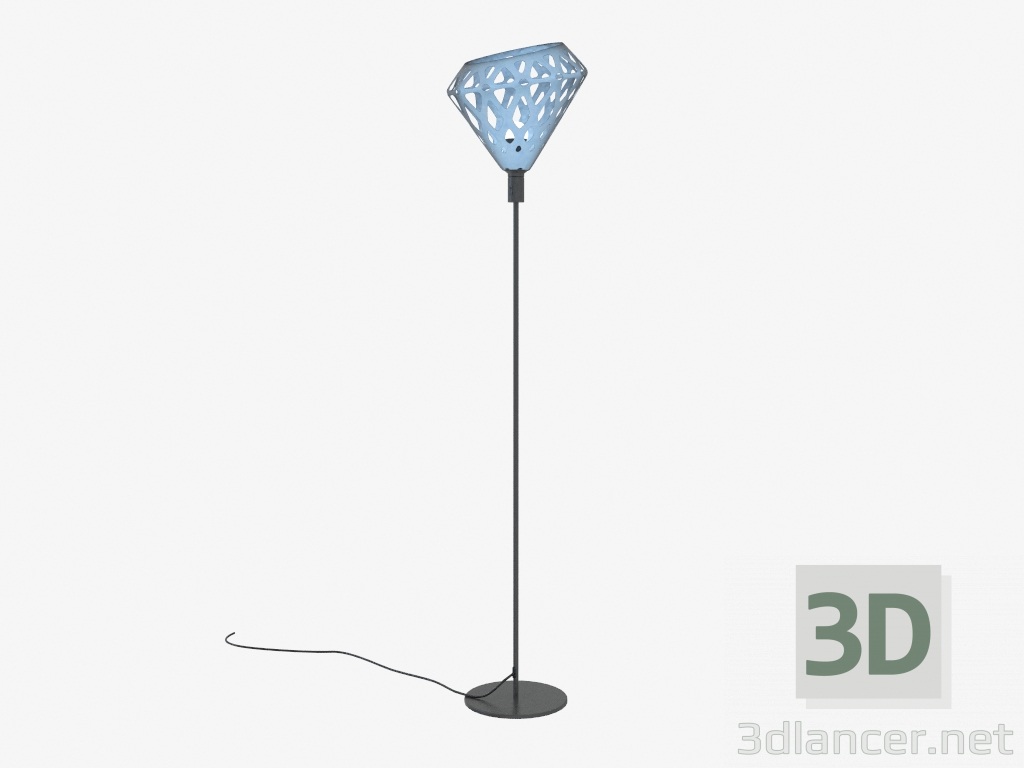 modèle 3D Lampadaire (Bleu Foncé) - preview
