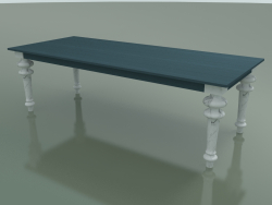 Table à manger (33, bleu, marbre)