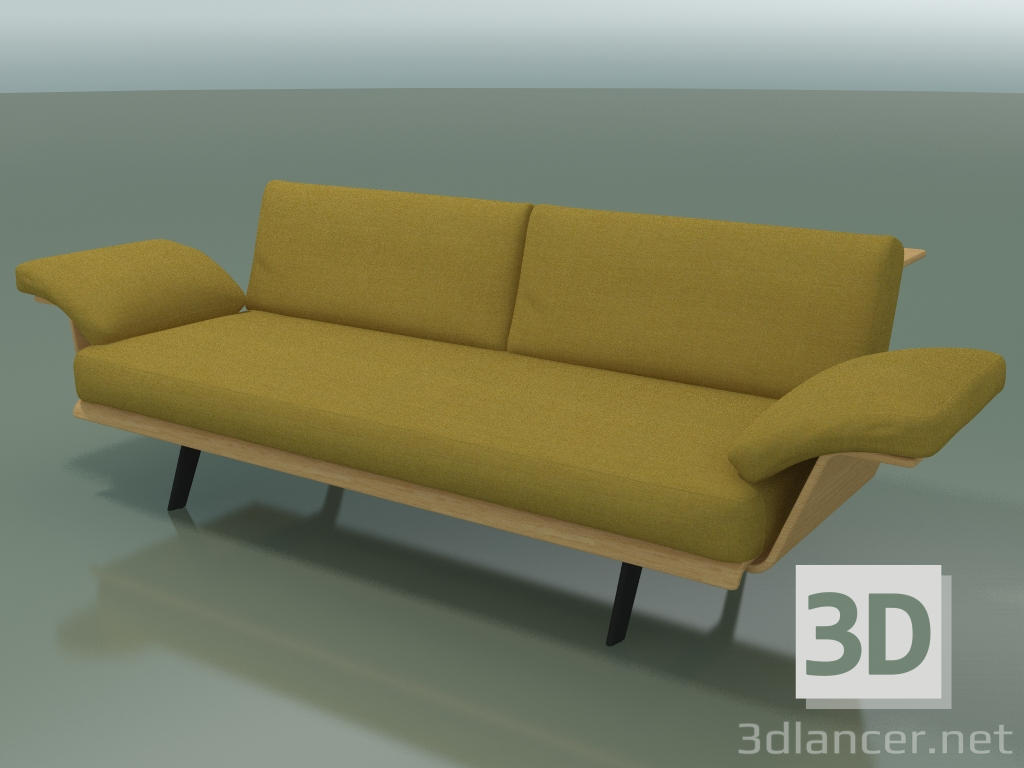 modello 3D Modulo centrale Lounge 4403 (L 180 cm, Rovere naturale) - anteprima