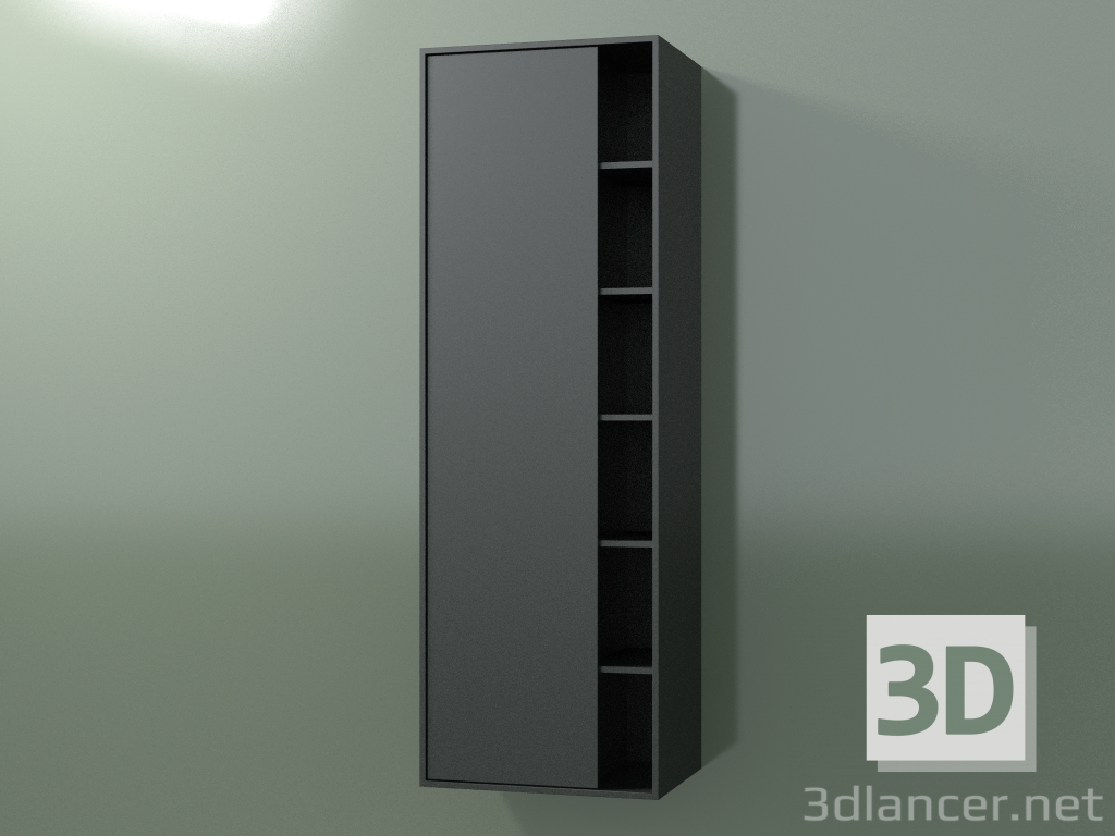 Modelo 3d Armário de parede com 1 porta esquerda (8CUCEDS01, Deep Nocturne C38, L 48, P 36, H 144 cm) - preview