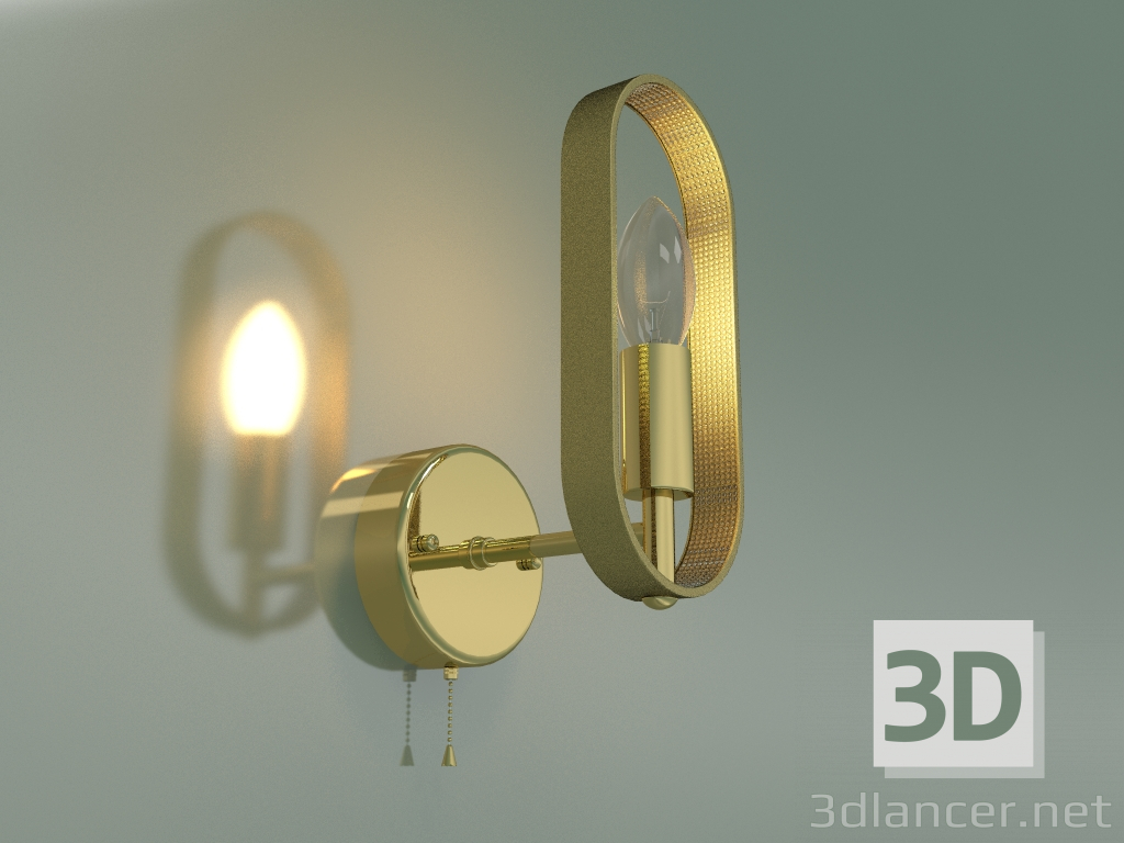 modello 3D Lampada da parete 60077-1 (oro) - anteprima