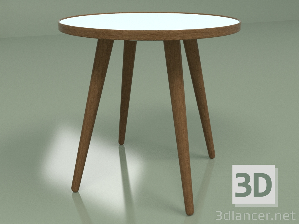 modèle 3D Table basse Spoutnik diamètre 41 (noyer massif, blanc) - preview