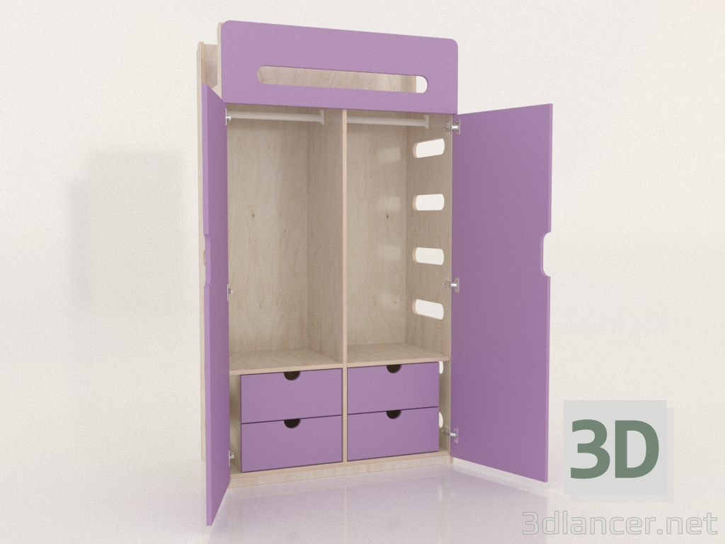 3D Modell Kleiderschrank offen MOVE WE (WLMWE1) - Vorschau