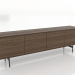 modello 3D Mobile TV LARGE 2000 mm (frassino alleggerito noce) - anteprima
