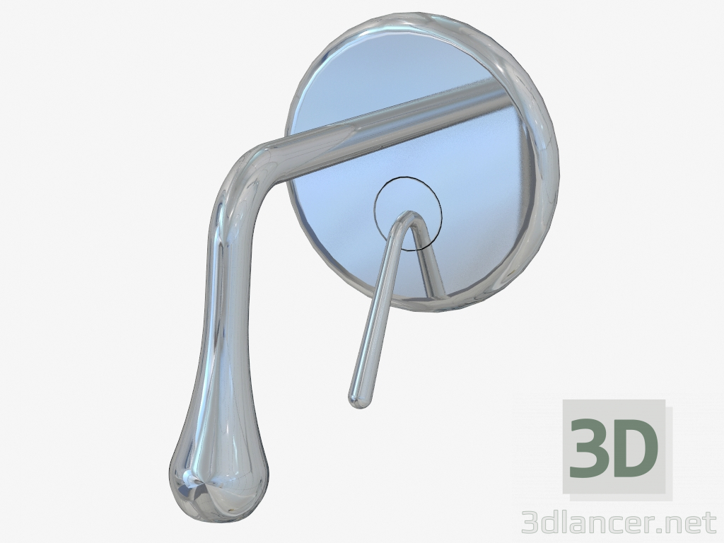 3D Modell Mischer mit dünnem Auslauf für die Unterputzmontage (33681) - Vorschau