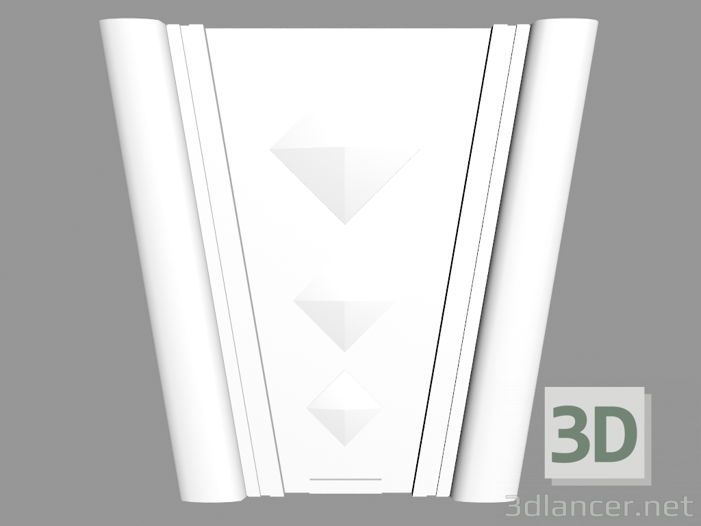 3D Modell Pilaster (Hauptstadt) PL568 - Vorschau