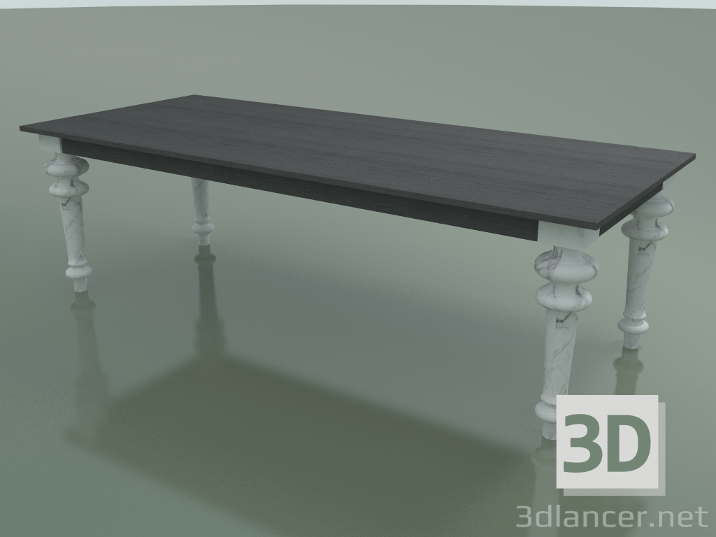 modello 3D Tavolo da pranzo (33, grigio, marmo) - anteprima