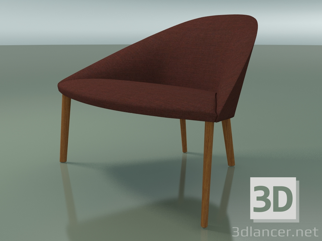 3d model Armchair 4304 (M-96 cm, 4 wooden legs, teak effect) - preview