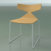 3D Modell Stapelbarer Stuhl 3702 (auf Kufen, natürliche Eiche, V12) - Vorschau