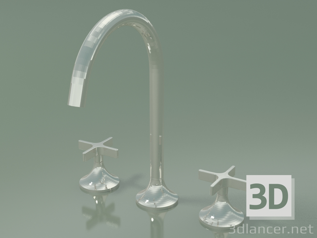 modèle 3D Mélangeur avec deux poignées et trois trous de montage (20713809-080010) - preview