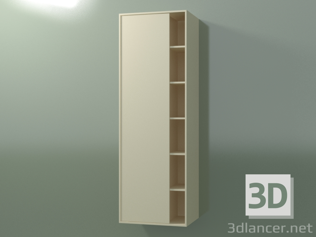 3D Modell Wandschrank mit 1 linken Tür (8CUCEDS01, Knochen C39, L 48, P 36, H 144 cm) - Vorschau