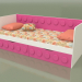 3d model Sofa bed for teenagers with 2 drawers (Pink) - preview