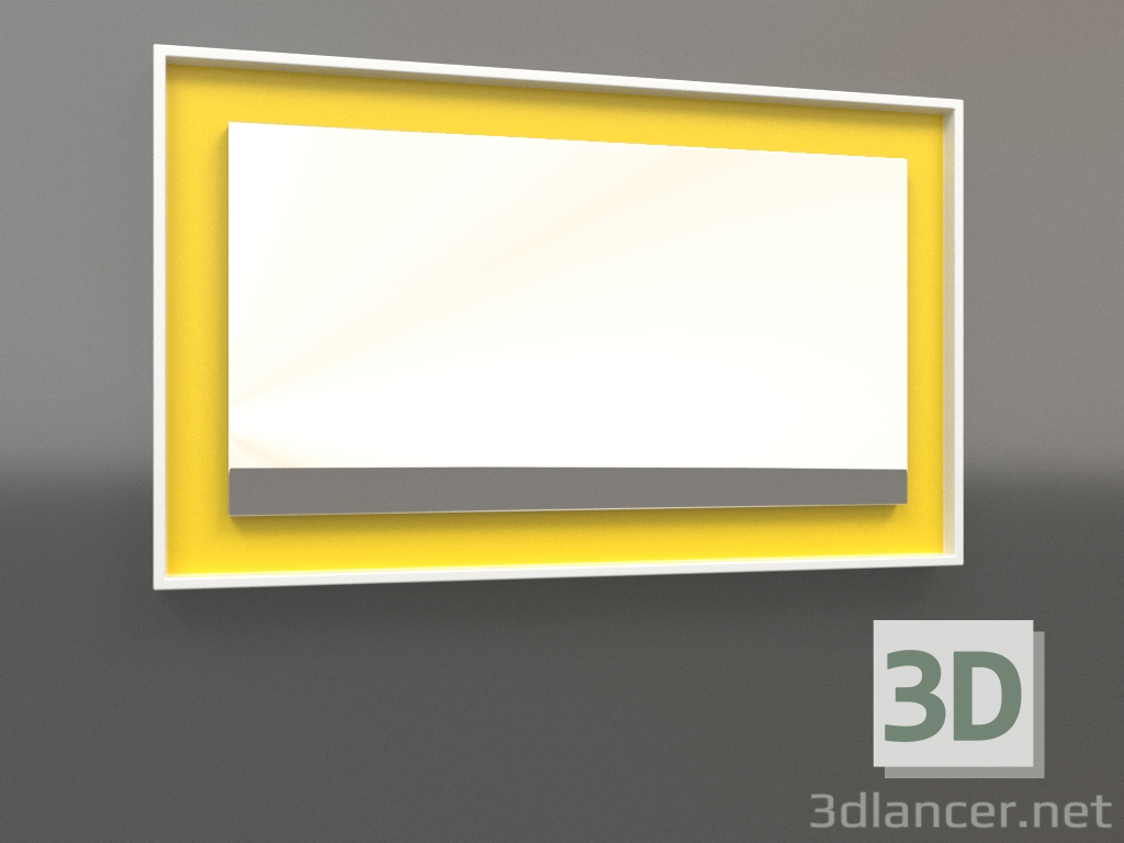 modèle 3D Miroir ZL 18 (750x450, blanc, jaune lumineux) - preview