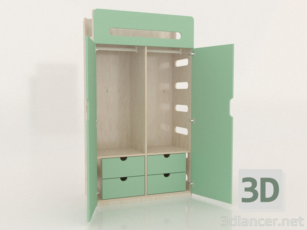 3D Modell Kleiderschrank offen MOVE WE (WMMWE1) - Vorschau