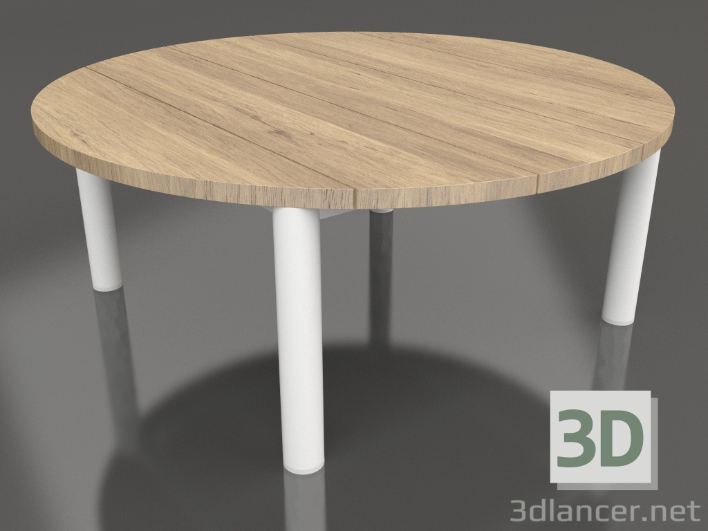 3d model Coffee table D 90 (White, Iroko wood) - preview
