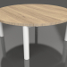 modèle 3D Table basse D 90 (Blanc, Bois Iroko) - preview